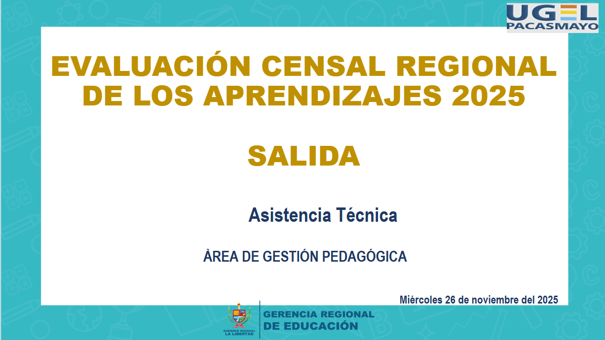 Orientaciones para la evaluación de salida - ECR