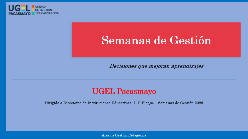 SEMANAS DE GESTIÓN