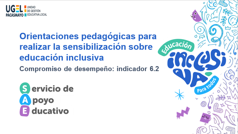 Orientaciones pedagógicas para realizar la sensibilización sobre educación inclusiva