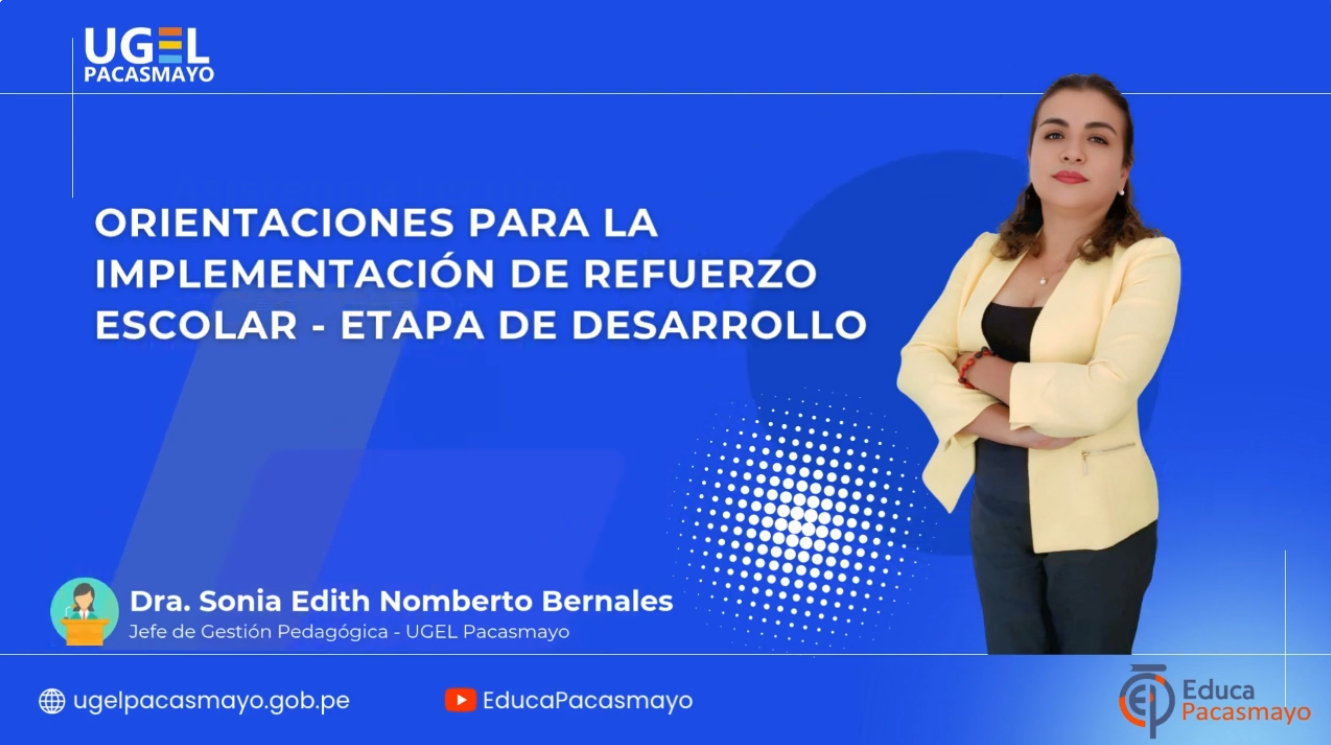 Orientaciones para la implementación de Refuerzo Escolar   Estapa de Desarrollo